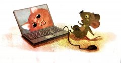 二年级看图写话小老鼠和电脑上的猫故事作文200字10篇(猫和老鼠)